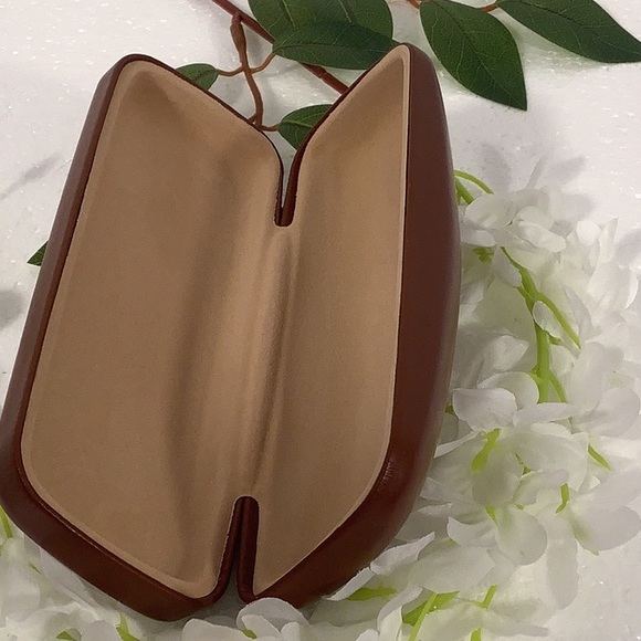 LONGCHAMP Paris Sunglass Case Brown - Picture 3 of 4